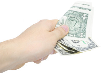 hand with few dollar 1
