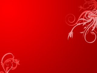 Red Floral Background