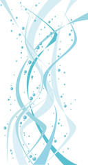 Blue background with water bubbles