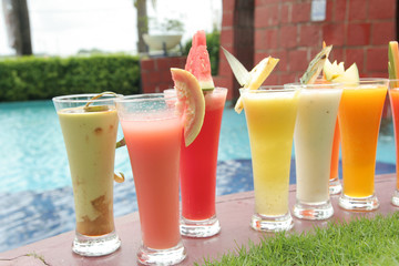 Many Kind Of Juices at pool