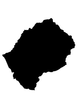 vector map of lesotho