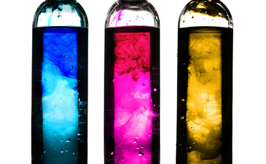 Three bottles of ink