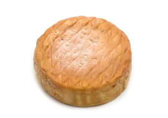 French cheese on white background