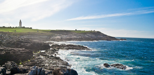 Littoral à la Corogne, Espagne