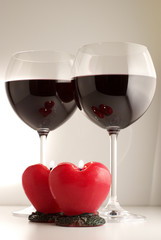 Candles and wineglasses