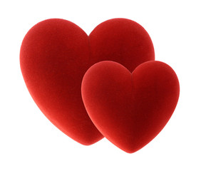 red velvet hearts couple