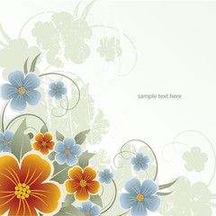 Abstract floral background with place for your text