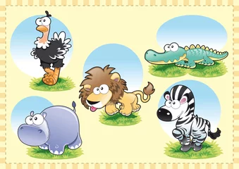Tuinposter Animal Family © ddraw
