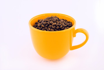 grain of coffee in a cup