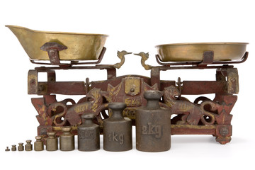 Balance scale with weight unit