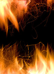 Close-up of fire and flames