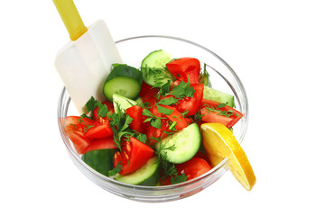 fresh raw vegetable salad