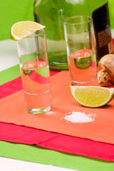 Straight tequila shot