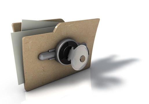 Folder With Security Key