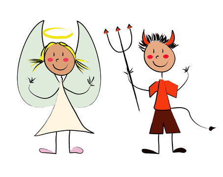 enfant ange et diable