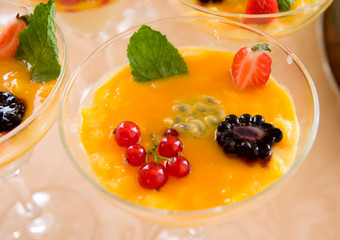 Healthy berry dessert
