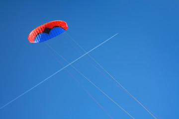 Red blue power kite