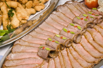 Food - beef and chicken fingers