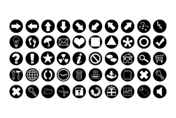 Aqua Black Icons