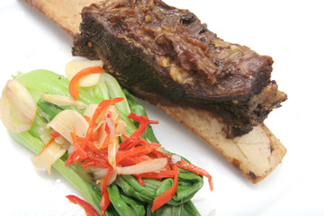 Beef rib food from makassar indonesia named konro