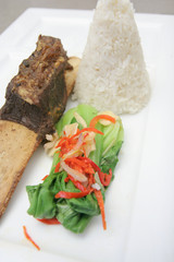 Beef rib food from makassar indonesia named konro