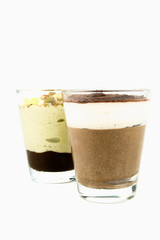 Two glasses Of Chocolate Mousse