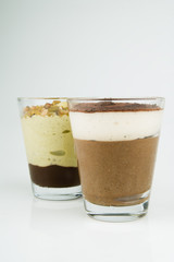 Two glasses Of Chocolate Mousse