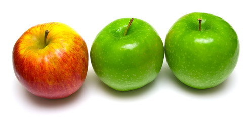 Red and green apples