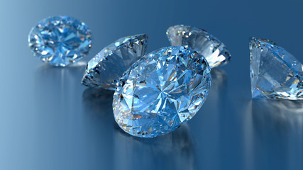 Collection of shiny diamonds