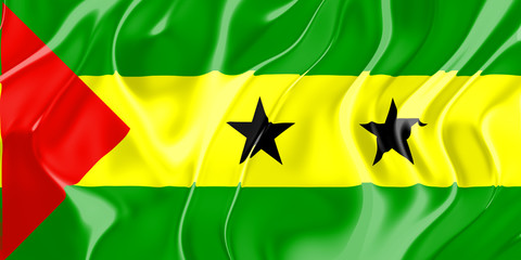 Fototapeta na wymiar Flag of Sao Tome and Principe