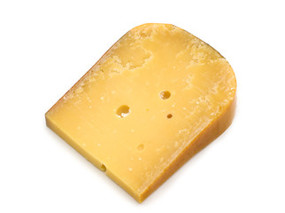 french cheese on white background.