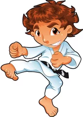 Fotobehang Baby Karate Player © ddraw