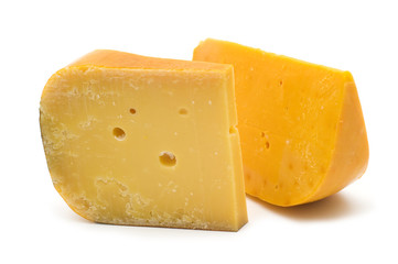 french cheese on white background