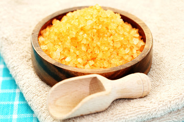 bath salt and towel