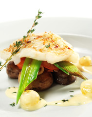 Halibut on Vegetable