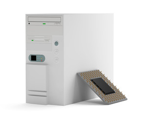 isolated system block and processor, desktop computer