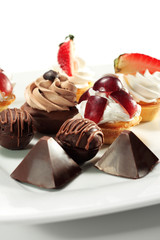 Candy with Fruit and Berries Slice