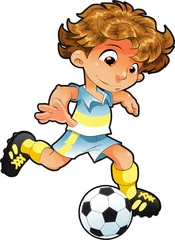 Fotobehang Baby Soccer Player © ddraw