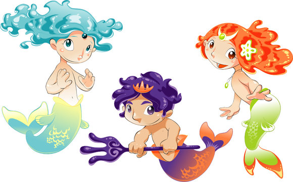 Two Baby Sirens and a Baby Triton