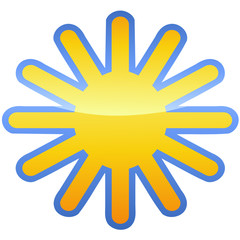 Symbole de la climatisation de la chaleur métal (détouré)