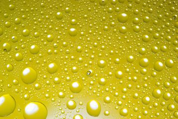 Liquid on glass.Colorful waterdrops