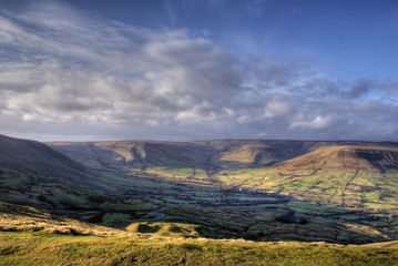 Edale Valley Peak District from Mam Tor