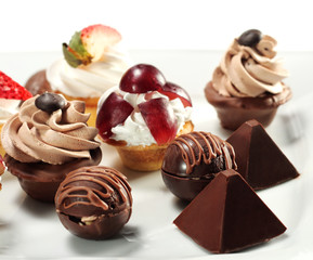 Candy with Fruit and Berries Slice