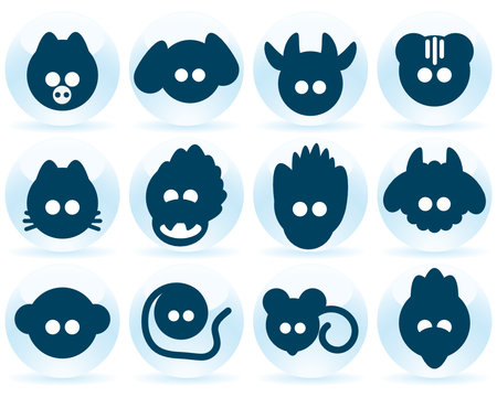 Chinese calendar icons