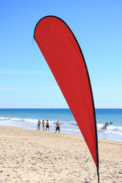 Strandurlaub Beachflag f&uuml;r Werbetext
