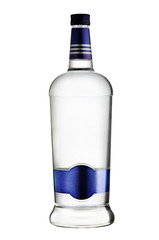 bottle of vodka on white  background - obrazy, fototapety, plakaty