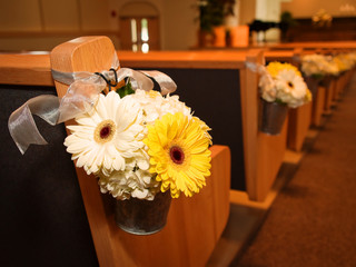 Wedding Decorations on Pews
