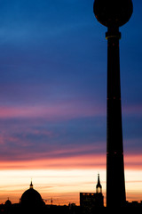 Obraz premium Sonnenuntergang am Alex