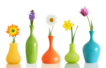 Spring flowers in vases - 11590130