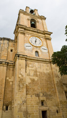 Fototapeta na wymiar Old Malta Church Tower